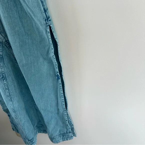 Free People Mad Love Midi Size Small Long Sleeve Denim Dress - Picture 3 of 13